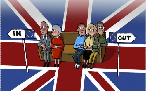 Diferentemente desta ilustração, os jovens votaram a favor da permanência na UE, e os idosos pela saída